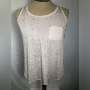 Womens Very Light Pink with Silver Dabs Calvin Klein Tank Top. Size Small.